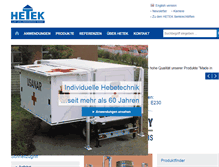 Tablet Screenshot of hetek.de